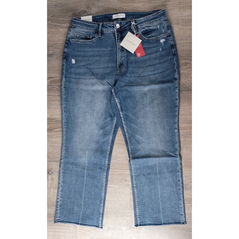NEW Lovervet by Vervet High Rise Straight‎ Blue Jeans Tummy Control 20W Stretch